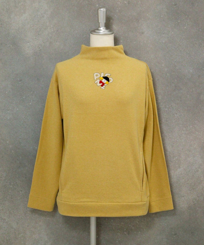 スパンコール刺繍起毛プルオーバー（イエロー）