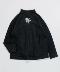 スパンコール刺繍起毛プルオーバー（ブラック）