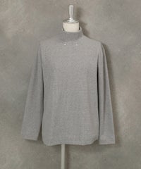 ラメリブハイネックニット（グレー）