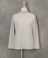 ラメリブハイネックニット（ライトグレー）