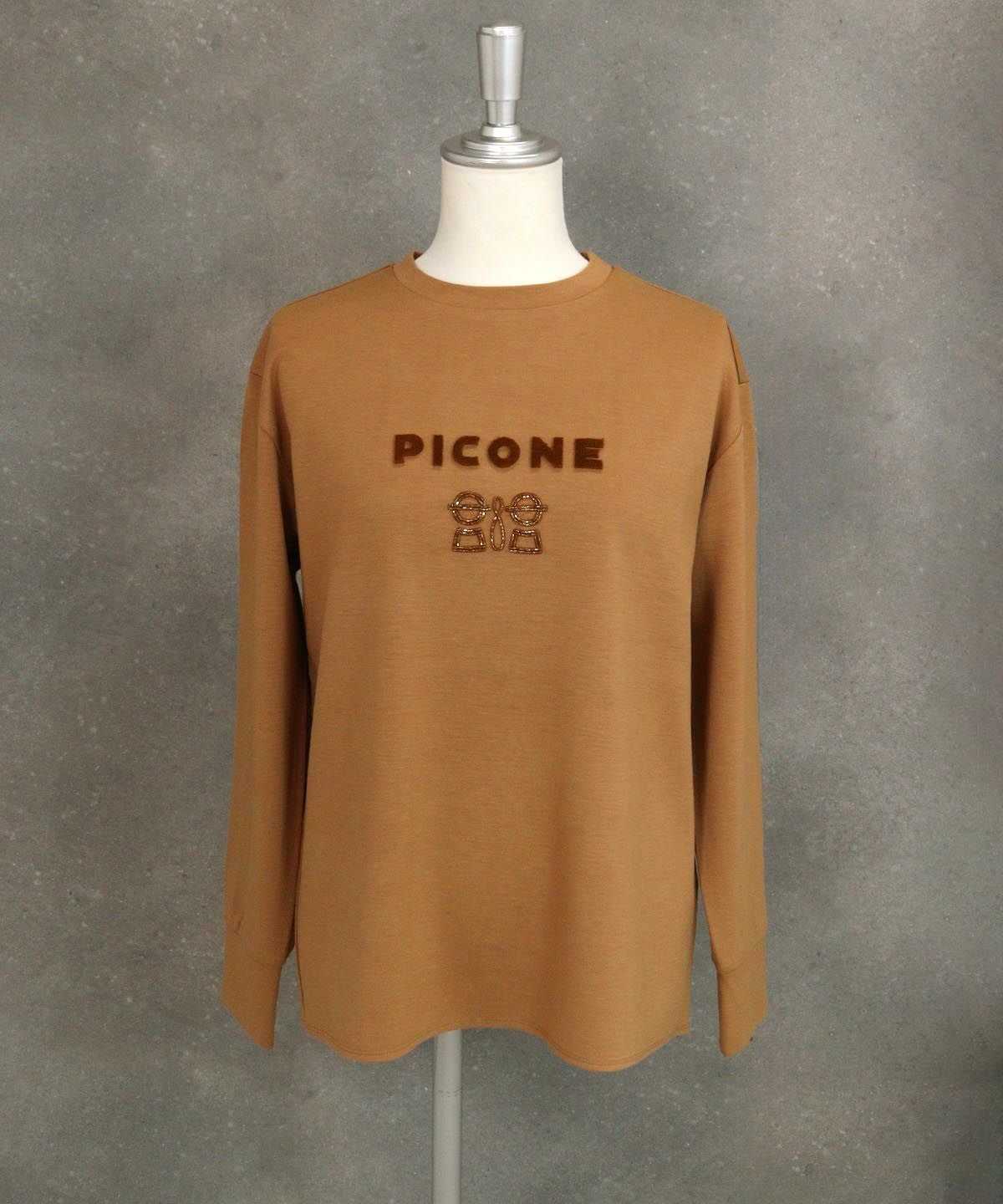 UV冷感ポンチプルオーバー(キャメル）