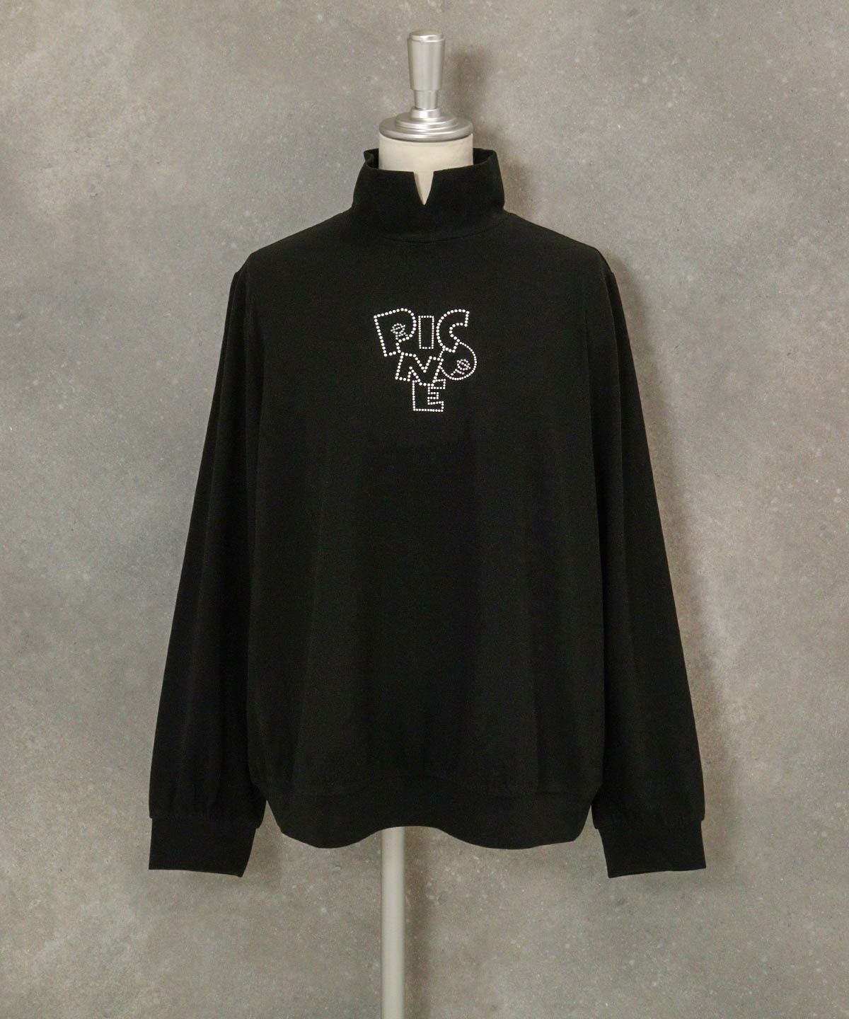 ドットロゴ起毛プルオーバー(ブラック)前