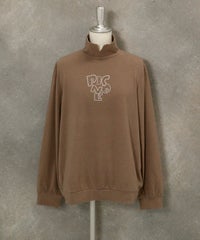 ドットロゴ起毛プルオーバー(ブラウン)前