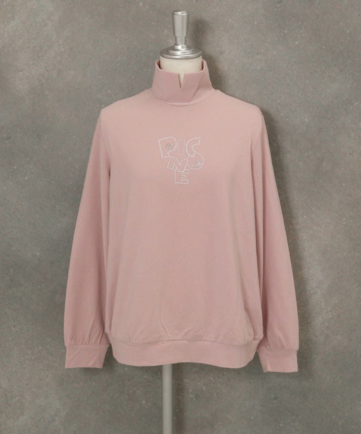ドットロゴ起毛プルオーバー(ピンク)前