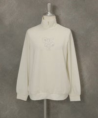 ドットロゴ起毛プルオーバー(ホワイト)前