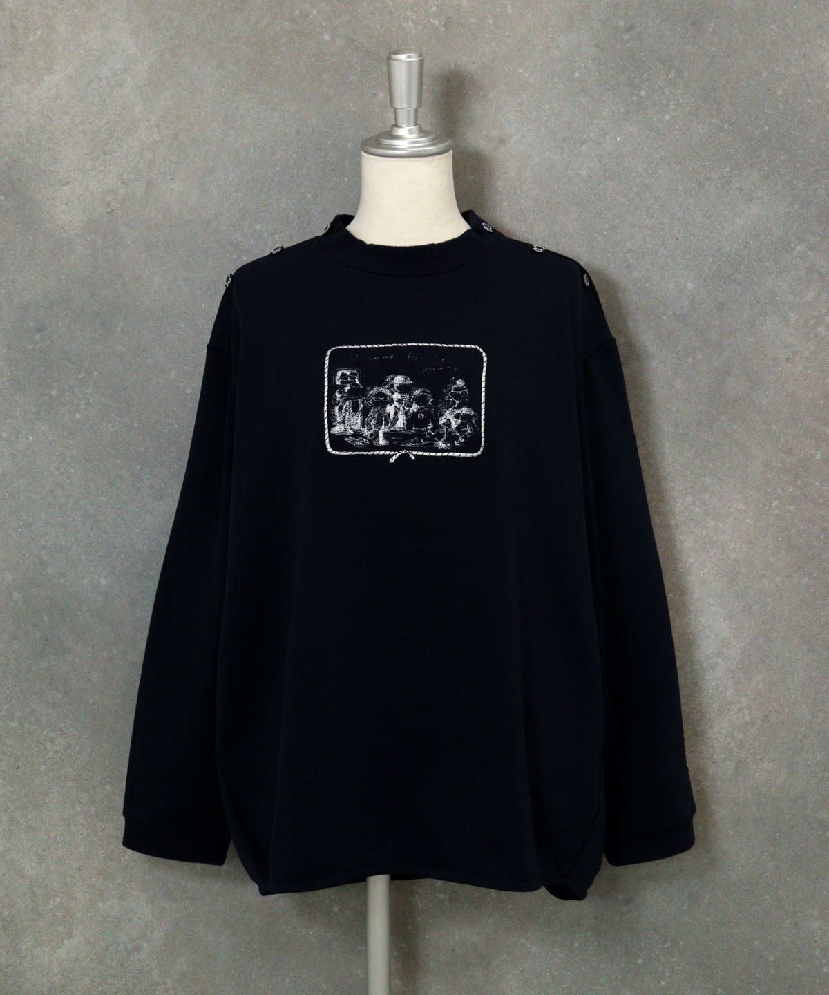 UV発熱裏フリースプルオーバー（ネイビー）