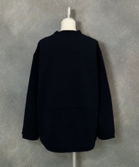 UV発熱裏フリースプルオーバー後（ネイビー）