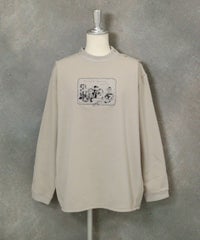 UV発熱裏フリースプルオーバー（ライトグレー）