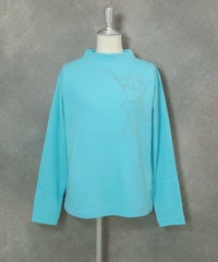 ドットイラストニットソー(ライトブルー)前