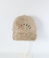 エコファー刺繍キャップ（ベージュ）