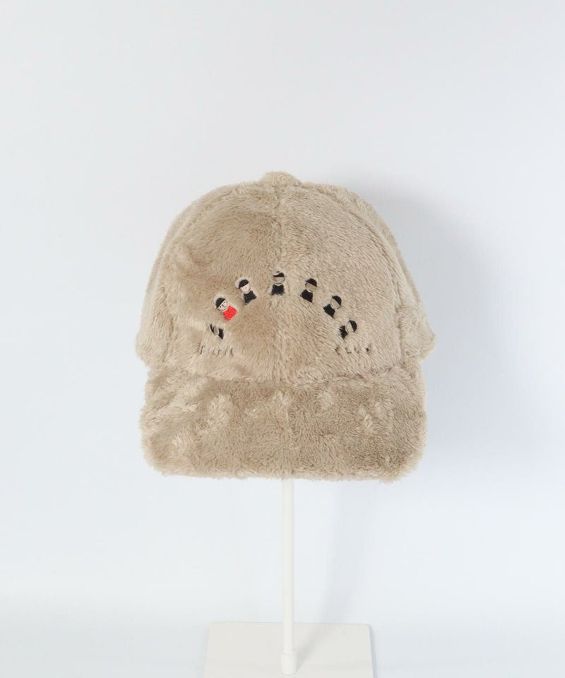 エコファー刺繍キャップ（ベージュ）