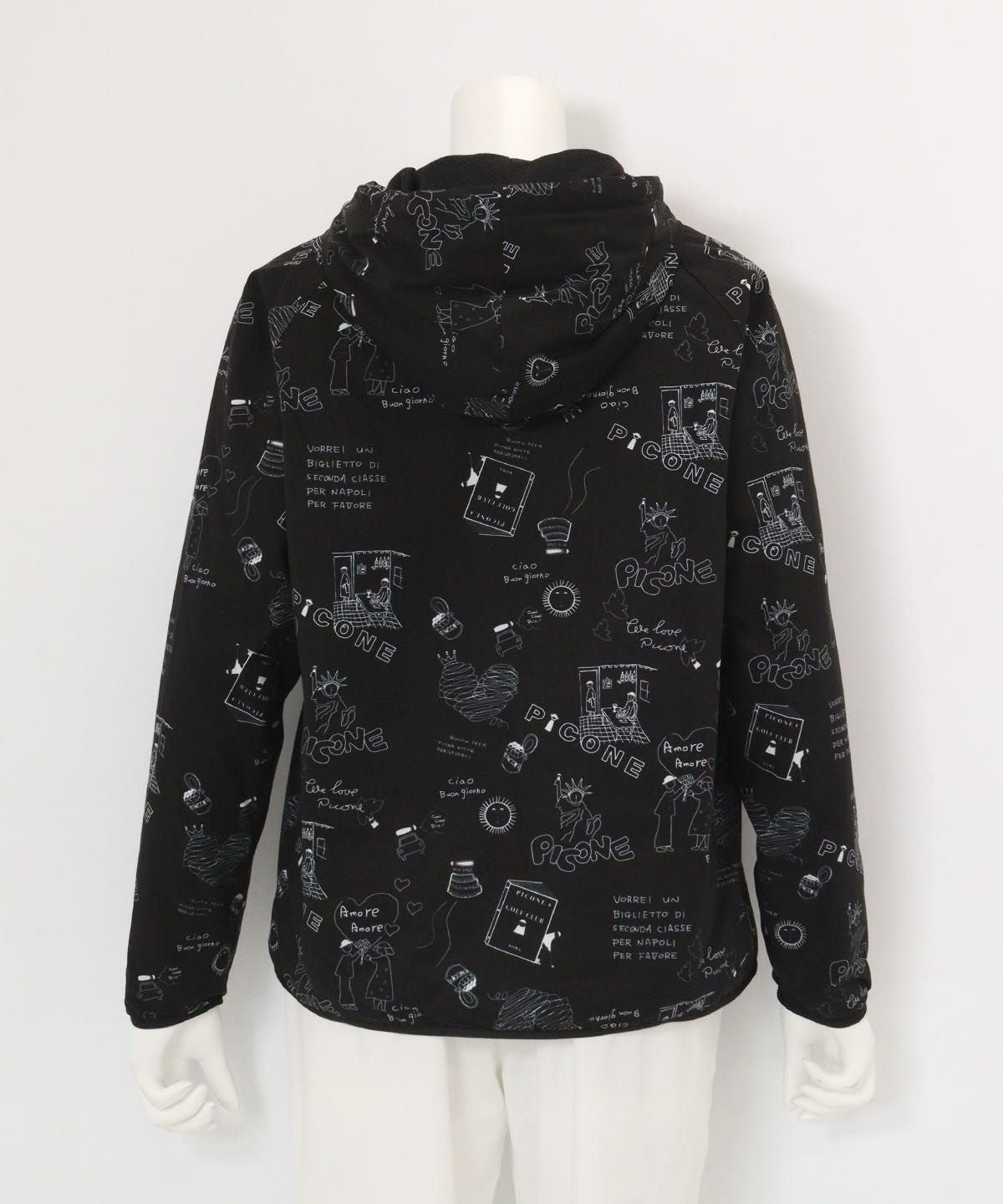 保温撥水総柄ジップブルゾン|ピッコーネクラブ - ゴルフウェアや婦人服通販