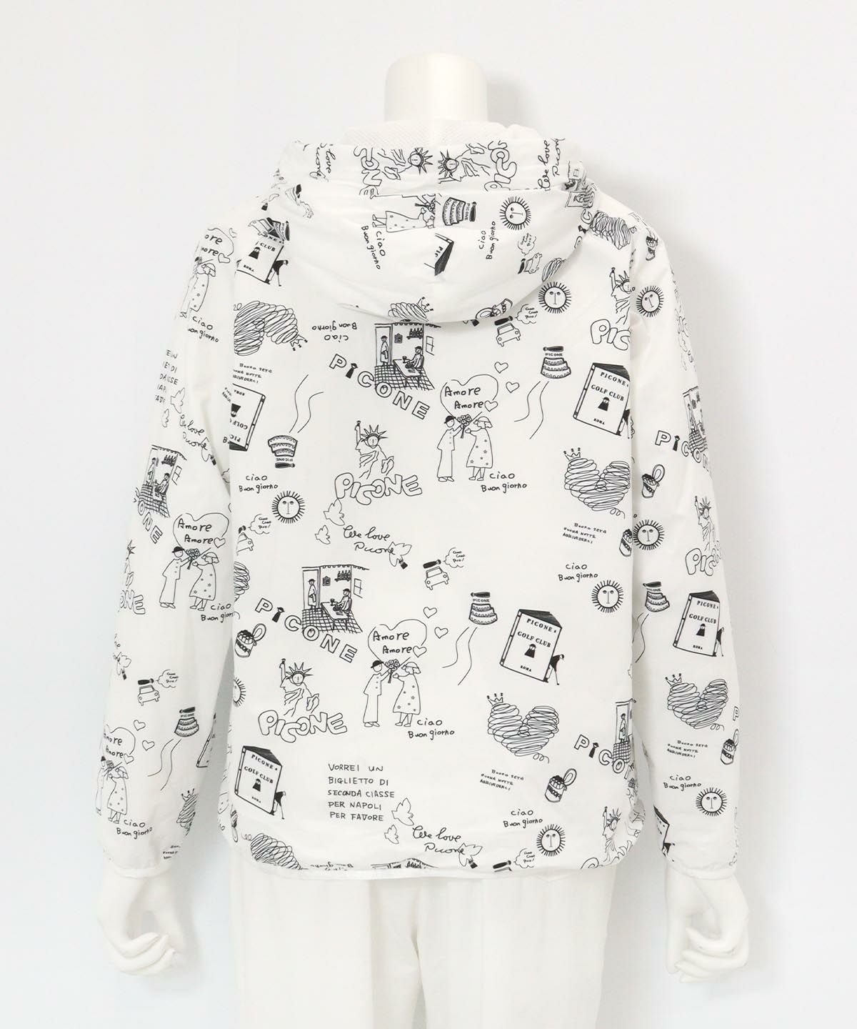 保温撥水総柄ジップブルゾン|ピッコーネクラブ - ゴルフウェアや婦人服通販