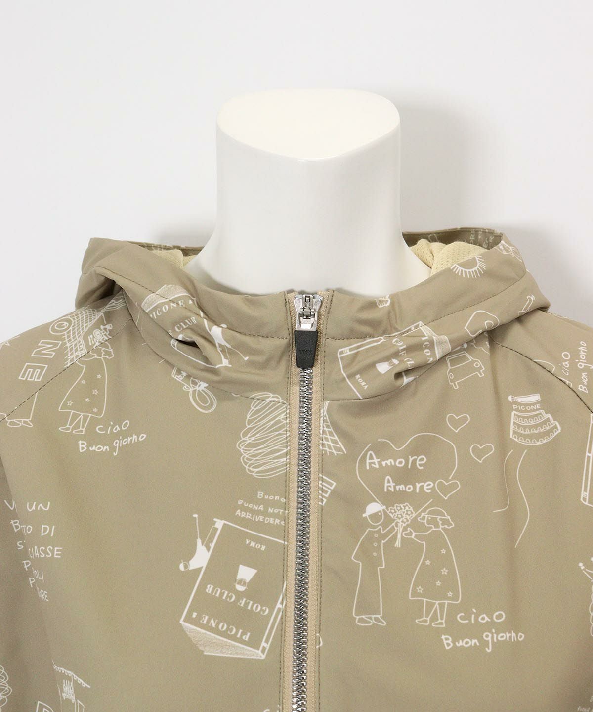 保温撥水総柄ジップブルゾン|ピッコーネクラブ - ゴルフウェアや婦人服通販