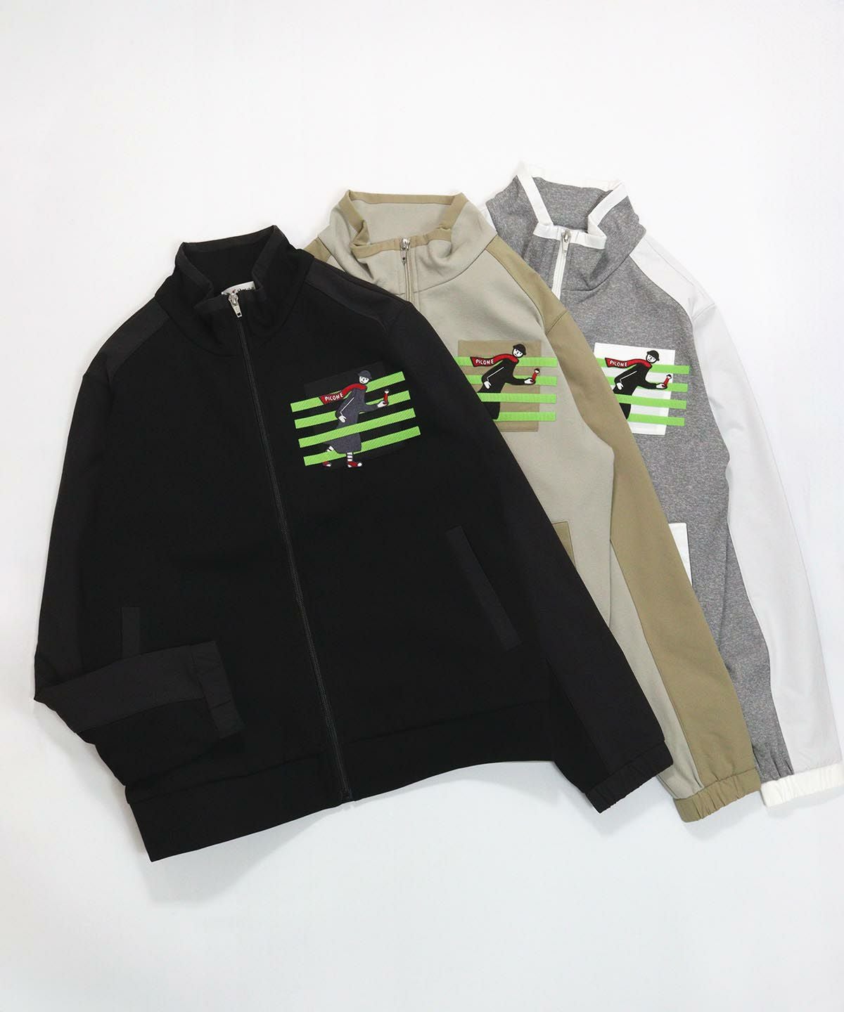 ジップアップスウェット切替ブルゾン|ピッコーネクラブ - ゴルフウェア