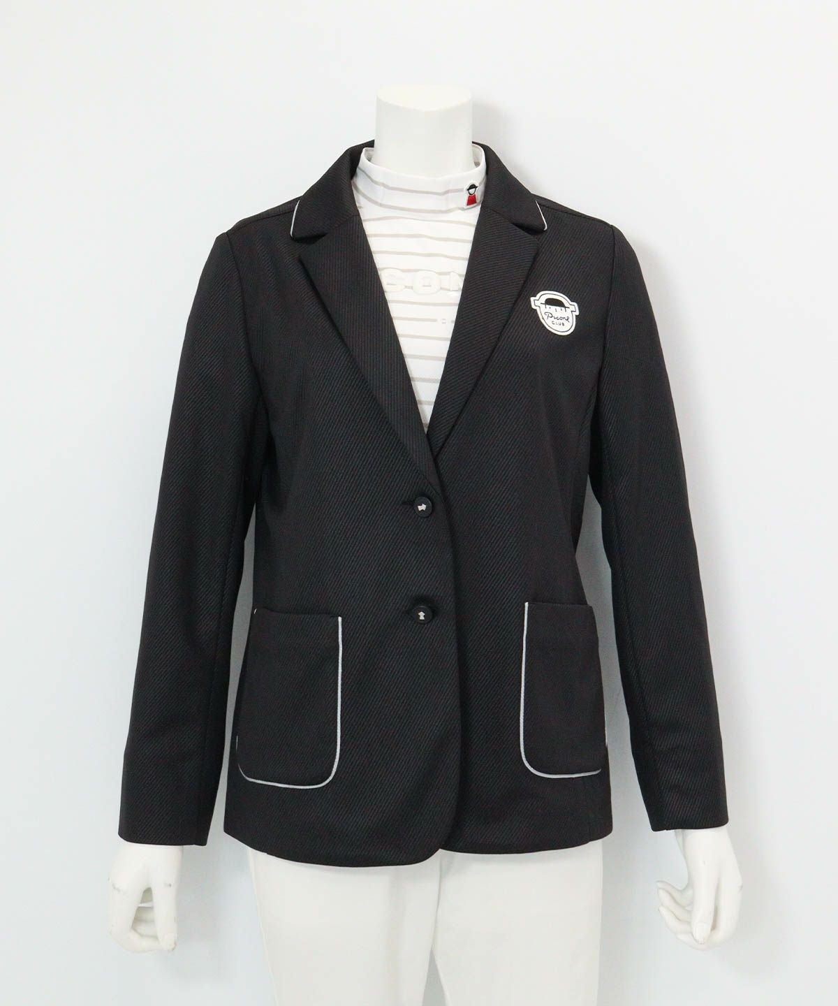 ダンボールニットUVジャケット(ブラック)前