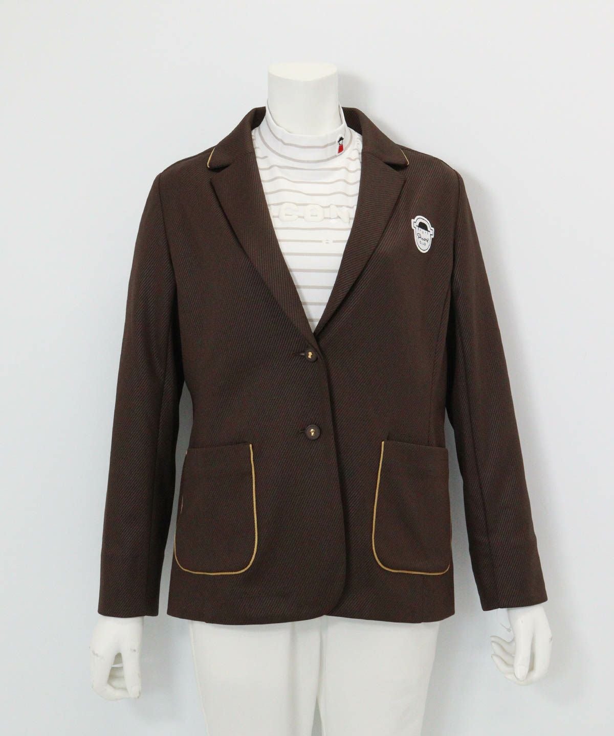 ダンボールニットUVジャケット(ブラウン)前