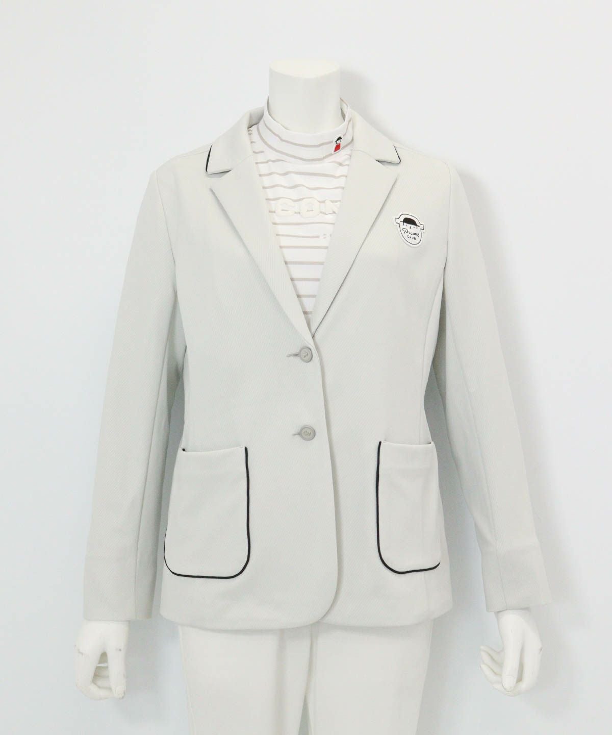 ダンボールニットUVジャケット(ライトグレー)前