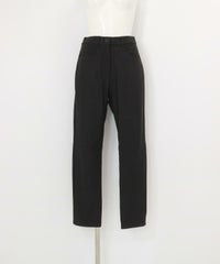 刺繍ポケット発熱裏起毛パンツ(ブラック)前