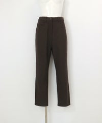 刺繍ポケット発熱裏起毛パンツ(ブラウン)前