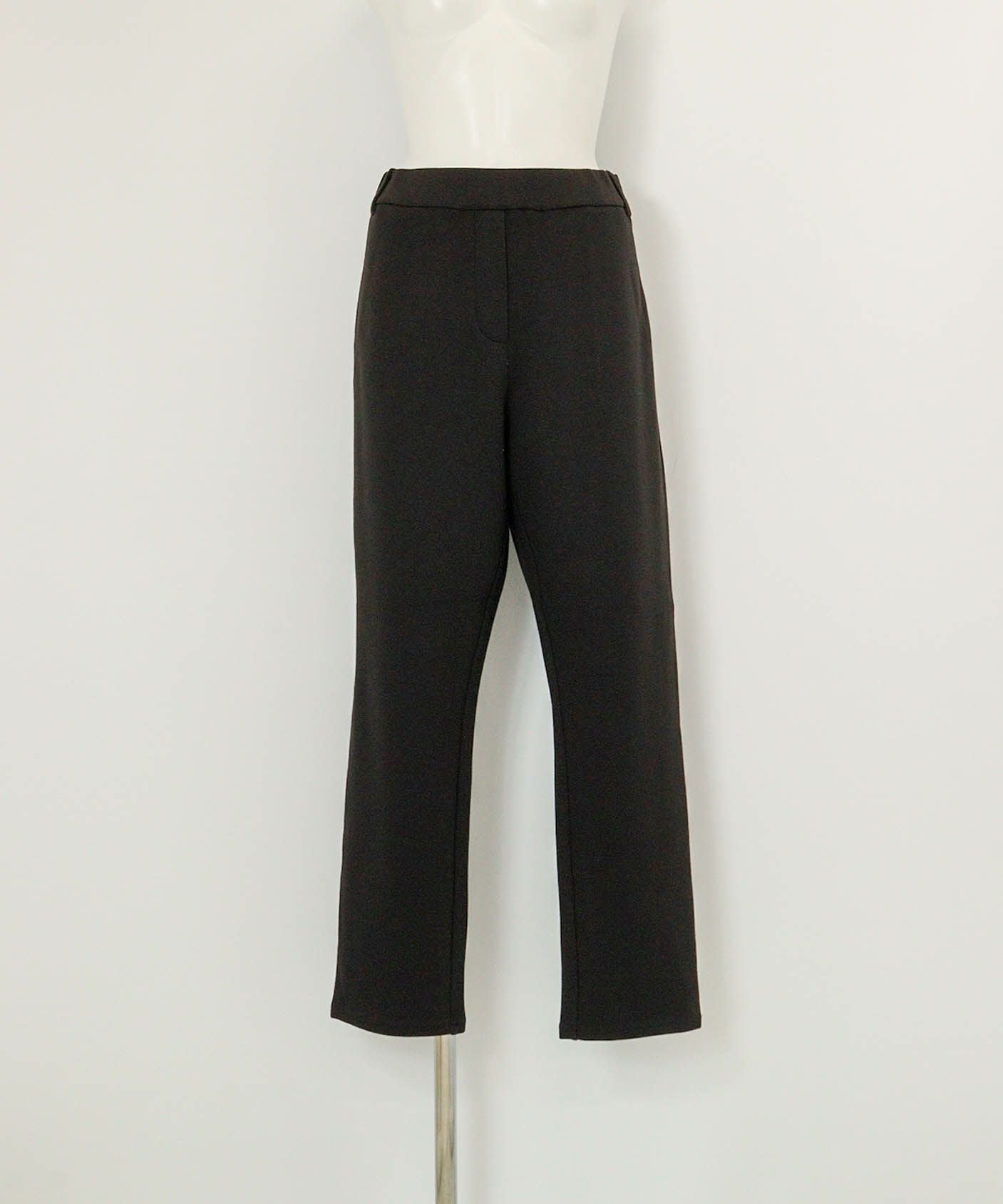 発熱保温モックロディジャージーパンツ(ブラック)前