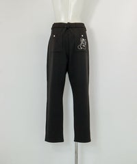 発熱保温モックロディジャージーパンツ(ブラック)後ろ