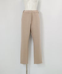 発熱保温モックロディジャージーパンツ(ベージュ)前