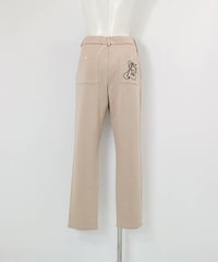 発熱保温モックロディジャージーパンツ(ベージュ)後ろ