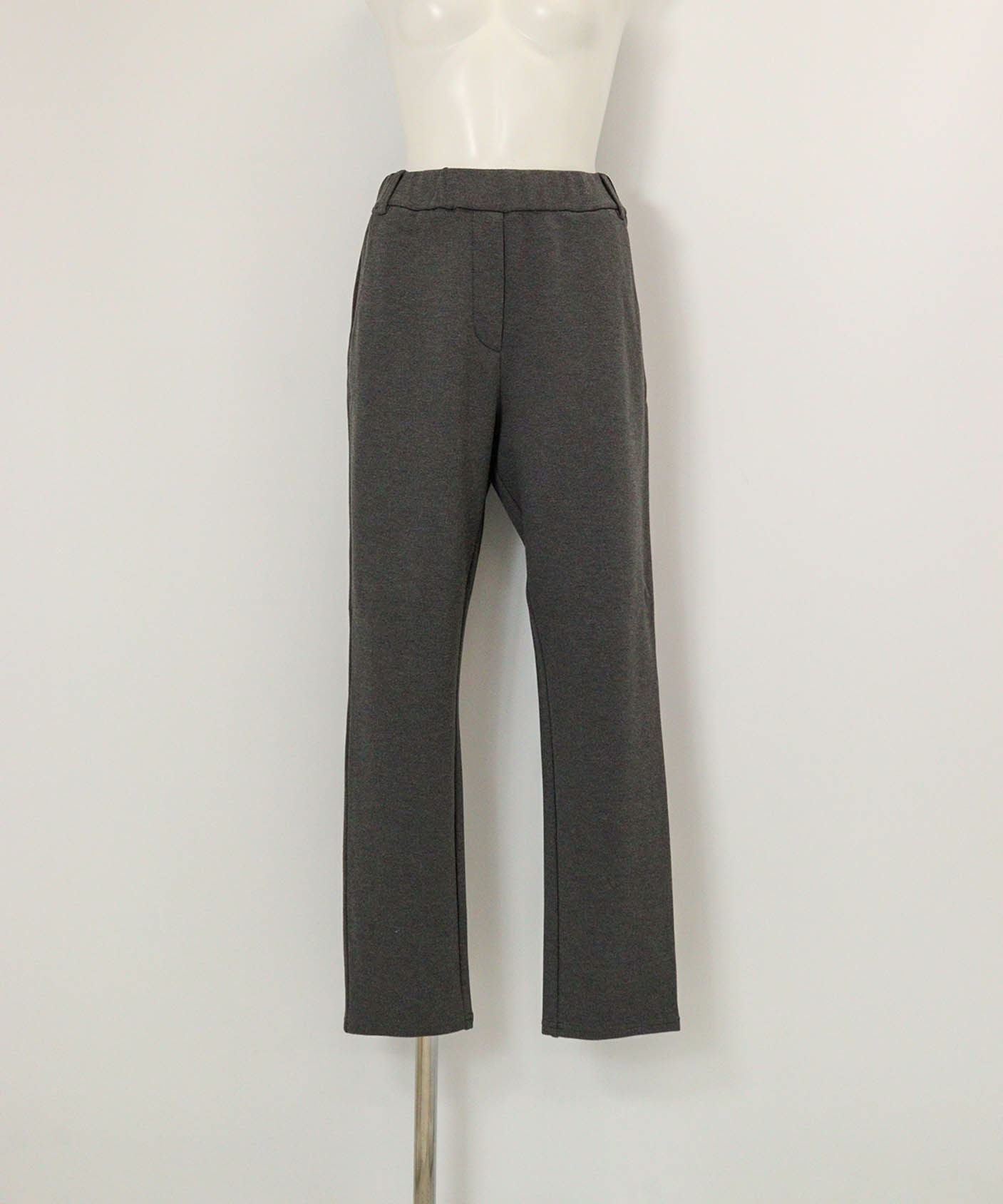 発熱保温モックロディジャージーパンツ(グレー)前