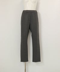 発熱保温モックロディジャージーパンツ(グレー)前