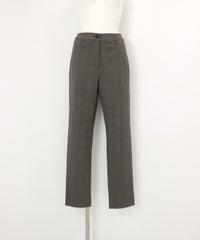 グレンチェック柄パンツ(グレー)前