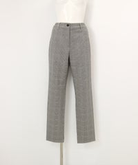 グレンチェック柄パンツ(ホワイト)前