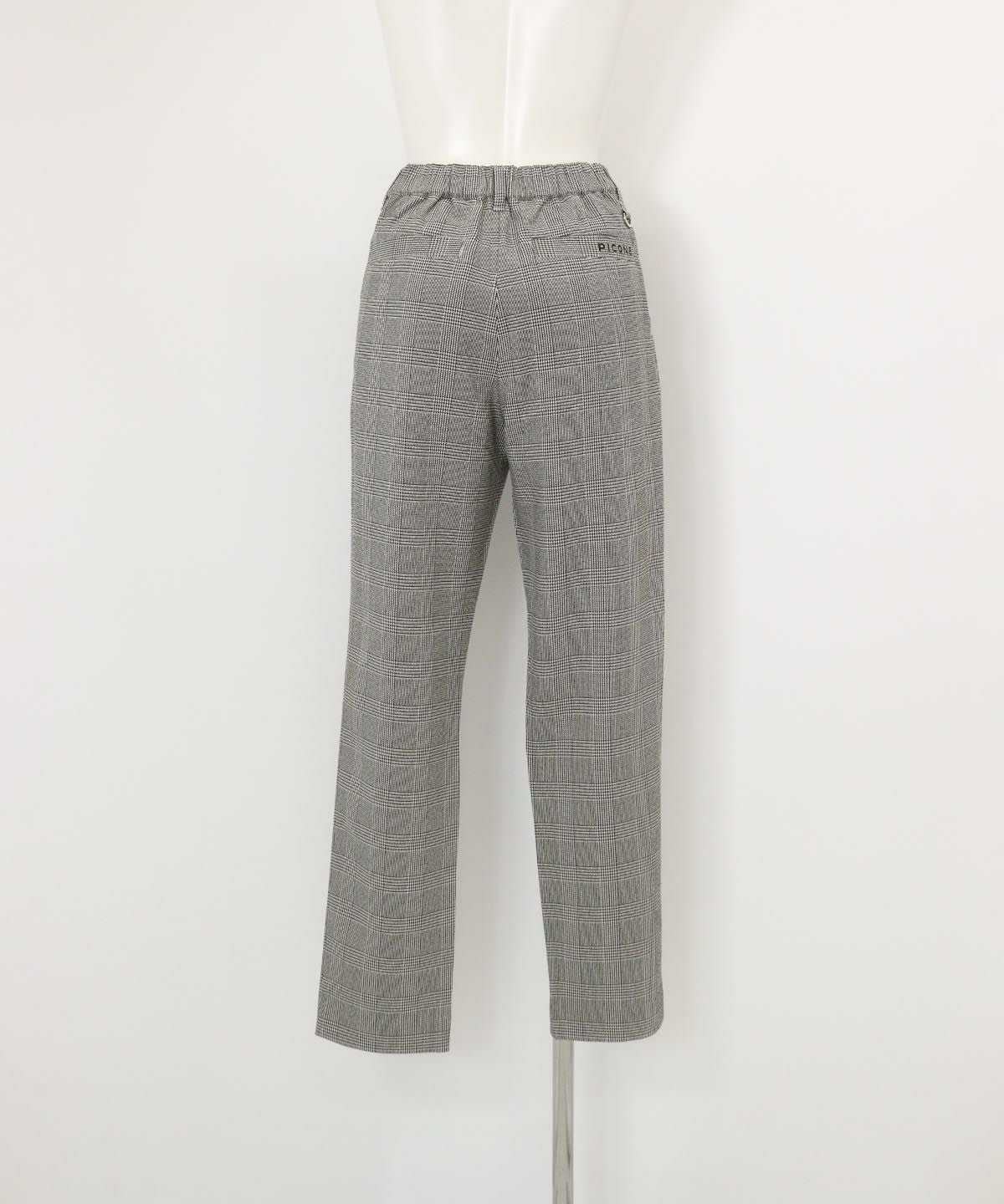 グレンチェック柄パンツ(ホワイト)後ろ