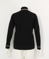 ハイネックリブニット後（ブラック）