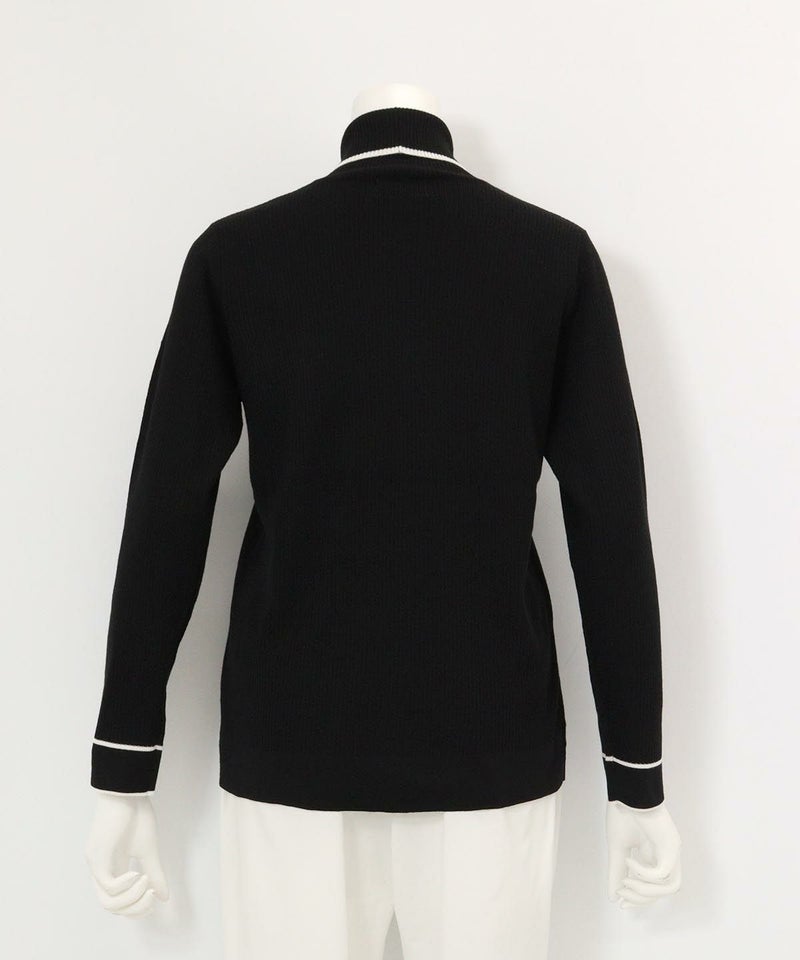 ハイネックリブニット後（ブラック）