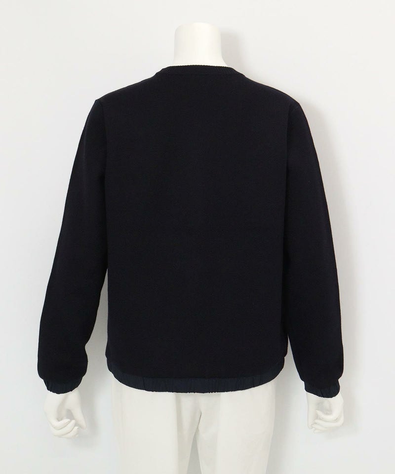 蓄熱保温ダブルポケットプルオーパー後（ネイビー）