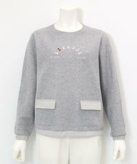 蓄熱保温ダブルポケットプルオーパー（ライトグレー）