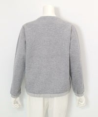 蓄熱保温ダブルポケットプルオーパー後（ライトグレー）