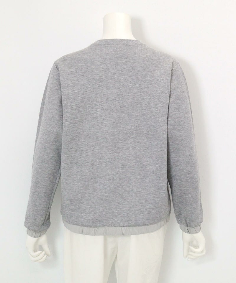 蓄熱保温ダブルポケットプルオーパー後（ライトグレー）