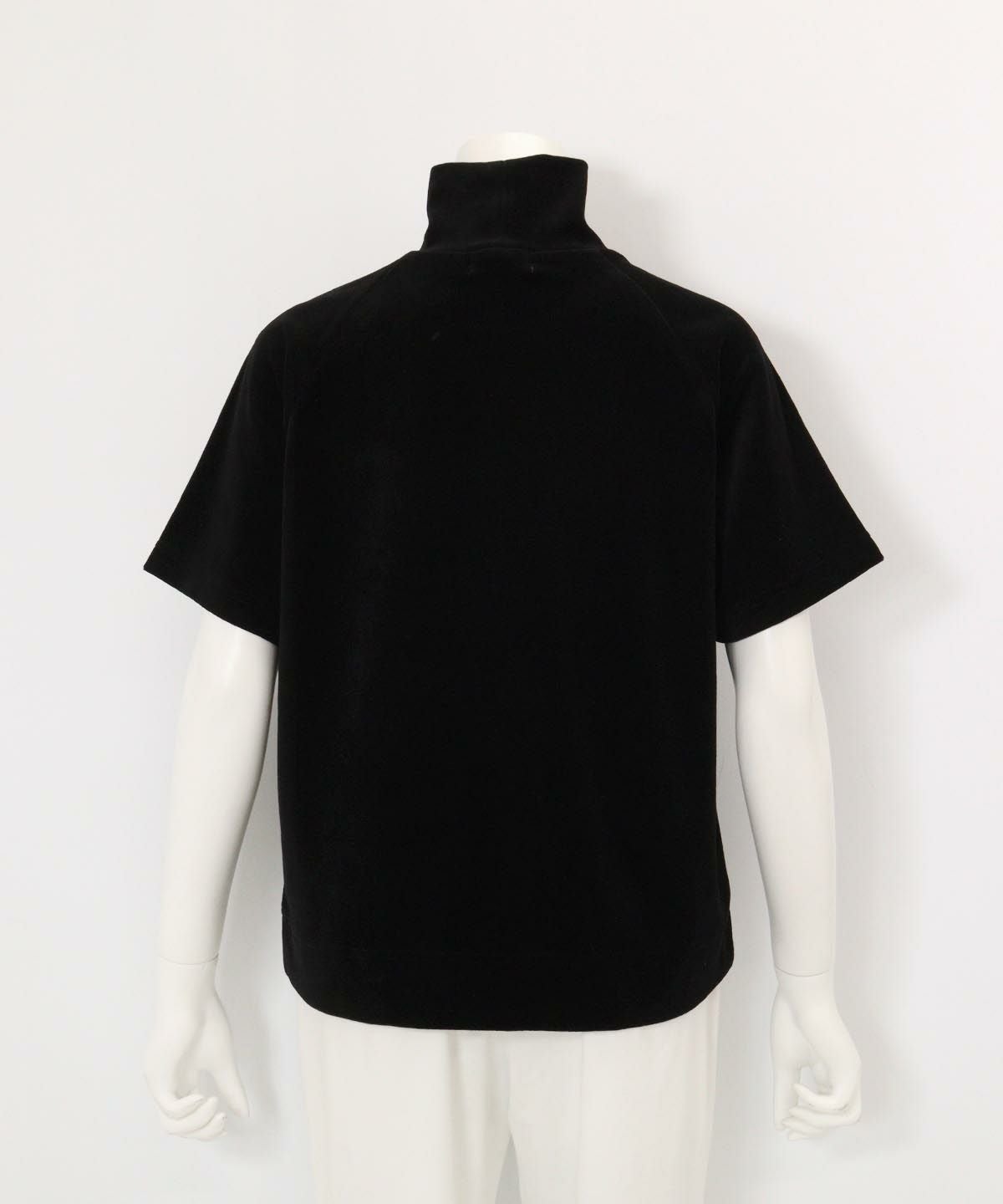 パイル地半袖プルオーバー(ブラック)後ろ