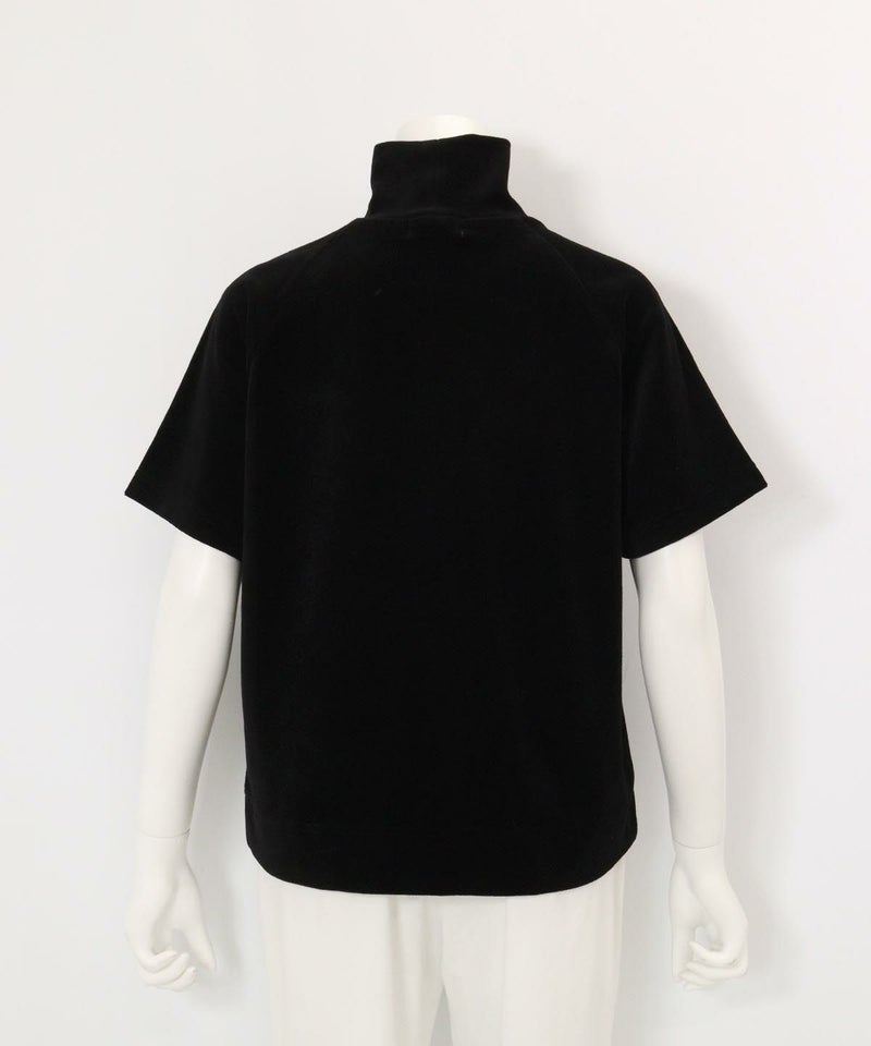 パイル地半袖プルオーバー(ブラック)後ろ