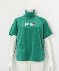 パイル地半袖プルオーバー(グリーン)前