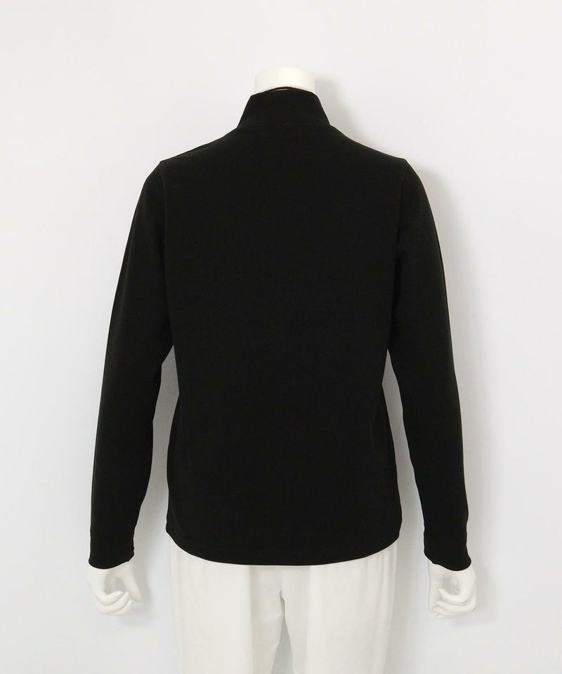 ポイント刺繍保温起毛プルオーバー後（ブラック）