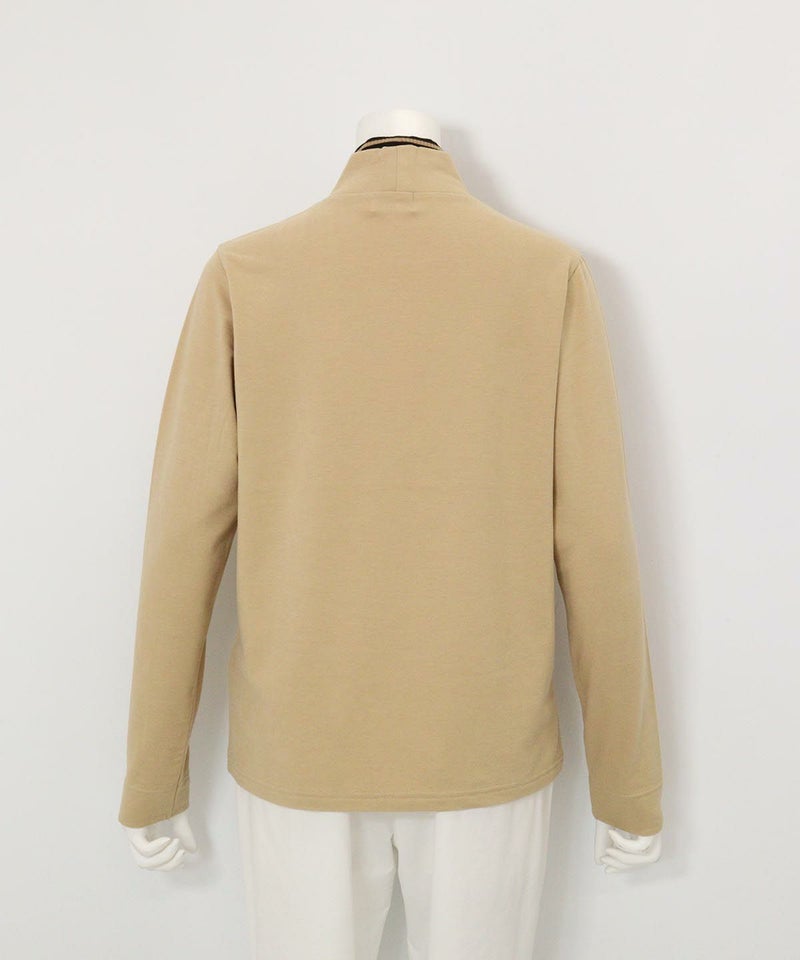 ポイント刺繍保温起毛プルオーバー後（ベージュ）