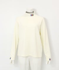 ポイント刺繍保温起毛プルオーバー（ホワイト）