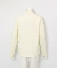 ポイント刺繍保温起毛プルオーバー後（ホワイト）