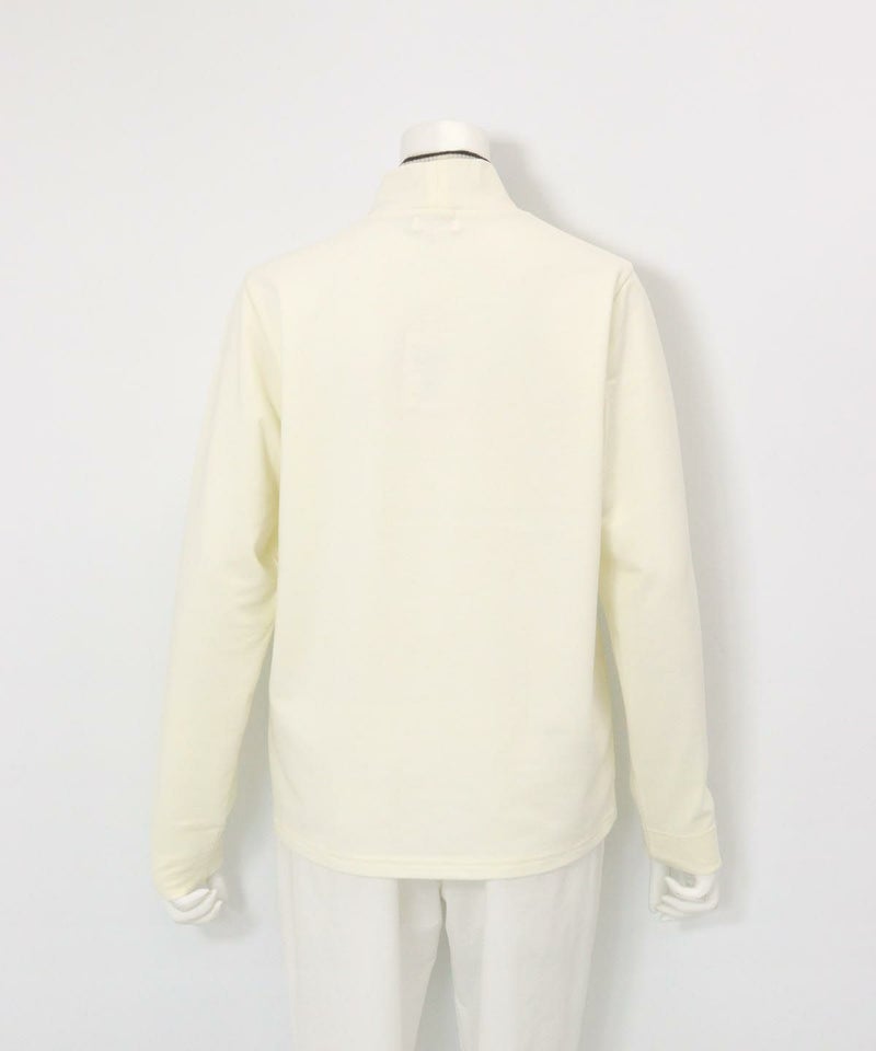 ポイント刺繍保温起毛プルオーバー後（ホワイト）