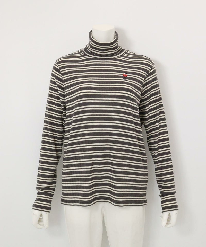 フライスボーダーハイネックプルオーバー（グレー）