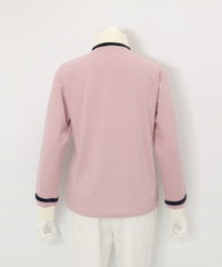 ベロアライン保温起毛プルオーバー後（ピンク）