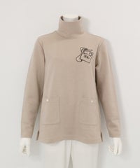 発熱保温モックロディチュニック(ベージュ)前